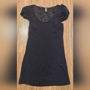 NWOT Free People Black Lace Back Dress